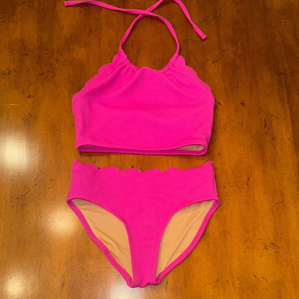 NWOT Old Navy SCALLOP TRIM TANKINI size small
